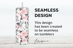 Floral Inspirational Quote Tumbler Sublimation Seamless PNG Product Image 2