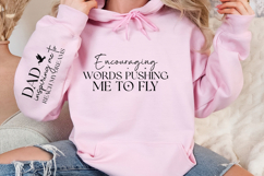 Encouraging words pushing me to fly Sleeve SVG Design Product Image 2