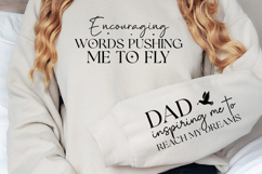 Encouraging words pushing me to fly Sleeve SVG Design Product Image 3