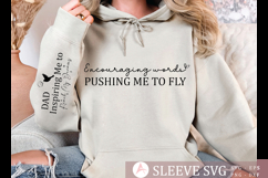 Encouraging words pushing me to fly Sleeve SVG Design Product Image 1