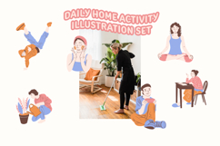 Chilling Daily Home Activity Illustration Set Product Image 6