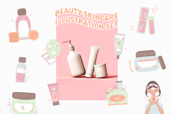 Soft Pastel Beauty Skincare Illustration Set Product Image 6