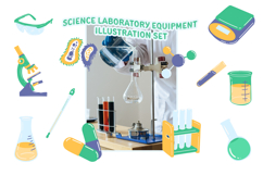 Fun Science Laboratory Equipment Illustration Set Product Image 6