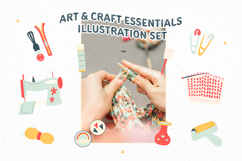 Cute Hand-Drawn Art and Craft Essentials Illustration Set Product Image 6