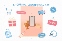 Bright Well-Rounded Shopping Illustration Set Product Image 6
