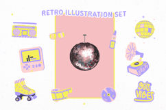 Funky Retro Items Illustration Set Product Image 6