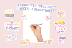 Fun Wordy Handwriting Typography Sticker Illustration Set Product Image 6