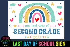 end of school sign
