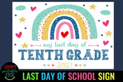 end of school sign