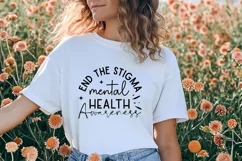 End The Stigma Mental Health SVG, Mental Health SVG Design Product Image 3
