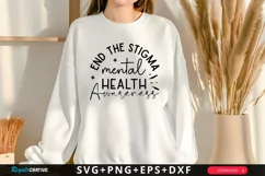 End The Stigma Mental Health SVG, Mental Health SVG Design Product Image 1