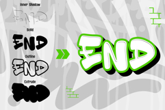 Endless Fusion - 3D Layered Graffiti Font Product Image 6