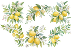 Endless Lemons Watercolor Clipart Pack Product Image 3