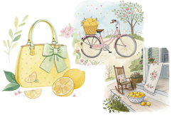 Endless Lemons Watercolor Clipart Pack Product Image 6
