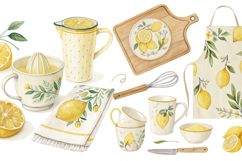 Endless Lemons Watercolor Clipart Pack Product Image 7