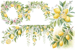 Endless Lemons Watercolor Clipart Pack Product Image 9