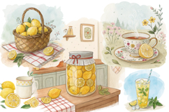 Endless Lemons Watercolor Clipart Pack Product Image 2