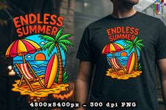 Endless Summer Beach PNG Tropical Vacation Outdoor Design