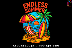 Endless Summer Beach PNG Tropical Vacation Outdoor Design