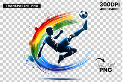 Soccer Player PNG, Kick Clipart, Sublimation Design, Sports PNG, Football Clipart, Action Sports, Digital Download, T-Shirt Design, Cricut Silhouette, Athlete Clipart