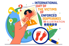 10 Victims of Enforced Disappearances Day Illustration Product Image 1