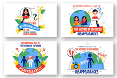 10 Victims of Enforced Disappearances Day Illustration Product Image 3