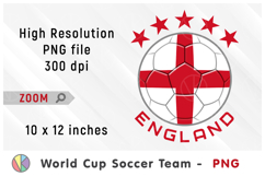England National Team Soccer Ball. World Cup 2026 Product Image 1
