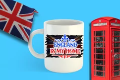 England Is My Home Sublimation- UK Patriotic Sublimation Design