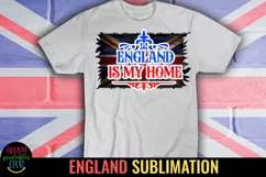 England Is My Home Sublimation- UK Patriotic Sublimation Design