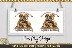 English Bulldog Coffee Buddy Mug Wrap 11oz & 15oz Mug Wrap Product Image 2