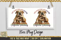 English Bulldog Coffee Buddy Mug Wrap 11oz & 15oz Mug Wrap Product Image 3