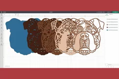 3D English Bulldog Mandala SVG, Multilayered Dog SVG Product Image 2