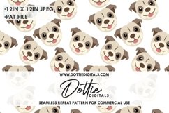 English Bulldogs Faces Repeat Seamless Pattern Jpg .Pat File Product Image 1