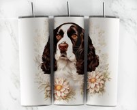 English Springer Spanie Dog Tumbler Wrap PNG Product Image 4