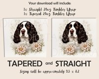 English Springer Spanie Dog Tumbler Wrap PNG Product Image 3