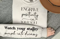 Engrave Positivity In Your Soul SVG, Sleeve SVG Design Product Image 1