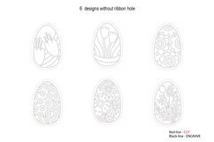 Easter Eggs Ornaments Laser Glowforge SVG Product Image 7