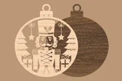 Engraved Nutcracker Christmas Ornament SVG Product Image 2