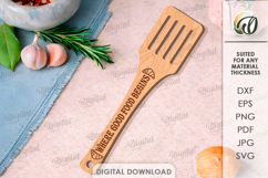 Engraved Wooden Spatulas Bundle Laser Cut. Kitchen Decor SVG Product Image 14