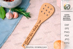 Engraved Wooden Spatula Laser Cut. Kitchen Spatula SVG Product Image 1