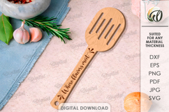 Engraved Wooden Spatulas Bundle Laser Cut. Kitchen Decor SVG Product Image 13