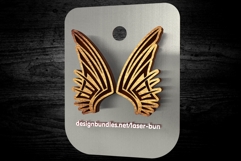 Tribal Wing Stud Earrings SVG | Laser Cut Engraving Jewelry Product Image 1
