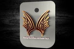 Tribal Wing Stud Earrings SVG | Laser Cut Engraving Jewelry Product Image 1