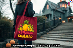 Enjoy Summer Pineapple Floral PNG Design File