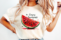 Palm &amp; Pineapple Hello Summer Clipart PNG. Product Image 3