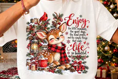Enjoy the Little Moments PNG | Christmas Deer & Cardinal Sub Product Image 3