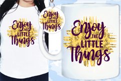 enjoy the little things, Quotes Sublimation. Keychain Svg Product Image 1