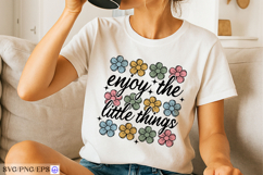 Enjoy the Little Things SVG Inspirational Daisy Positive PNG Product Image 2