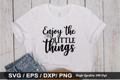 Enjoy the little things SVG - Motivational Design Product Image 1