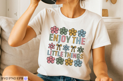 Enjoy the Little Things SVG Inspirational Daisy Positive PNG Product Image 2